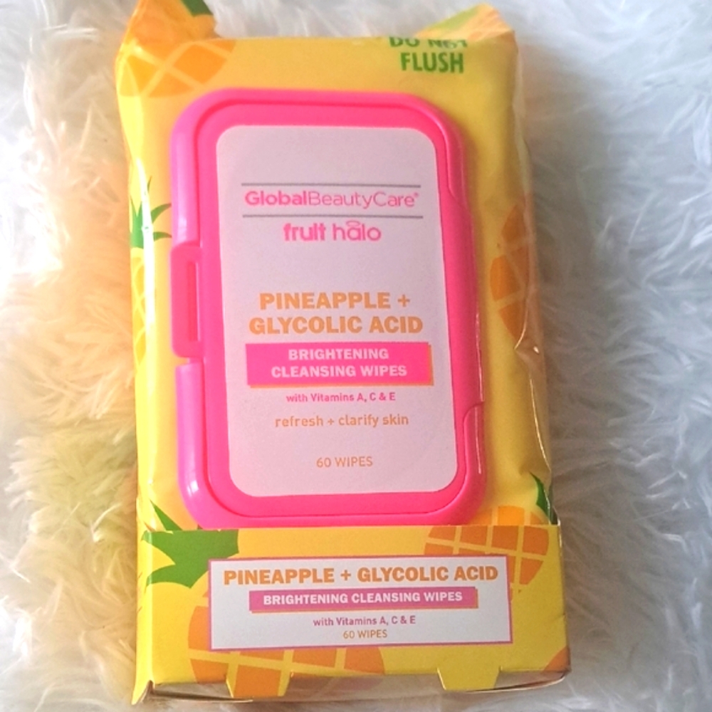 Global Beauty Care Pineapple Cleansing Wipes 60pcs #New